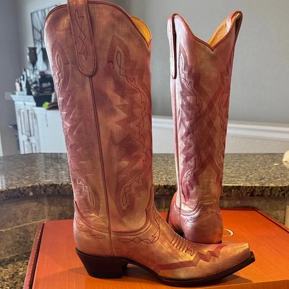 Old Gringo Pink Western Boots - Picture 4 of 6